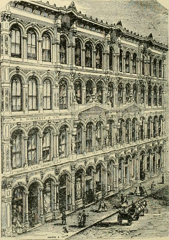 An illustration from "Flems" views of old Pittsburgh : a portfolio of the past precious with memories, 1905, leaf 35