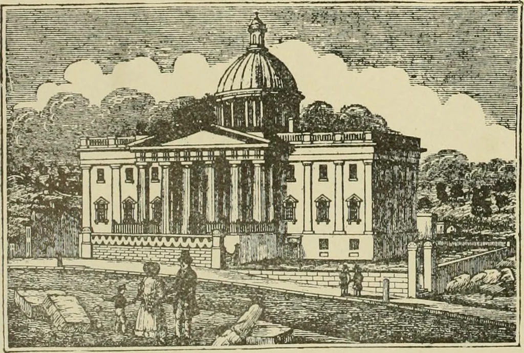 An illustration from "Flems" views of old Pittsburgh : a portfolio of the past precious with memories, 1905, leaf 37