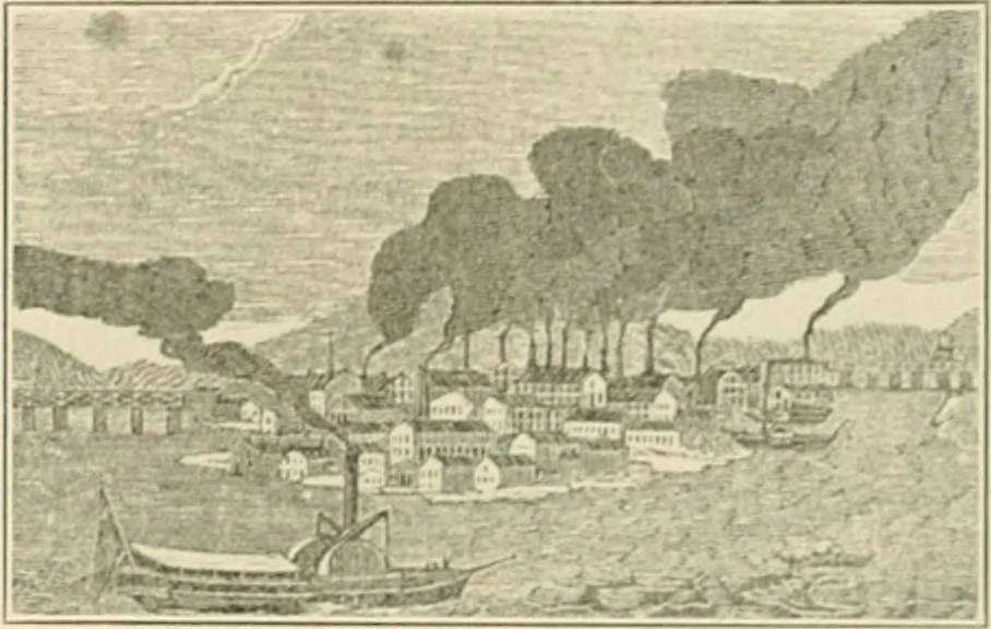 An illustration from "Flems" views of old Pittsburgh : a portfolio of the past precious with memories, 1905, leaf 38