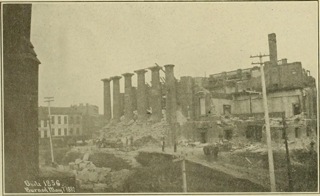 An illustration from "Flems" views of old Pittsburgh : a portfolio of the past precious with memories, 1905, leaf 43