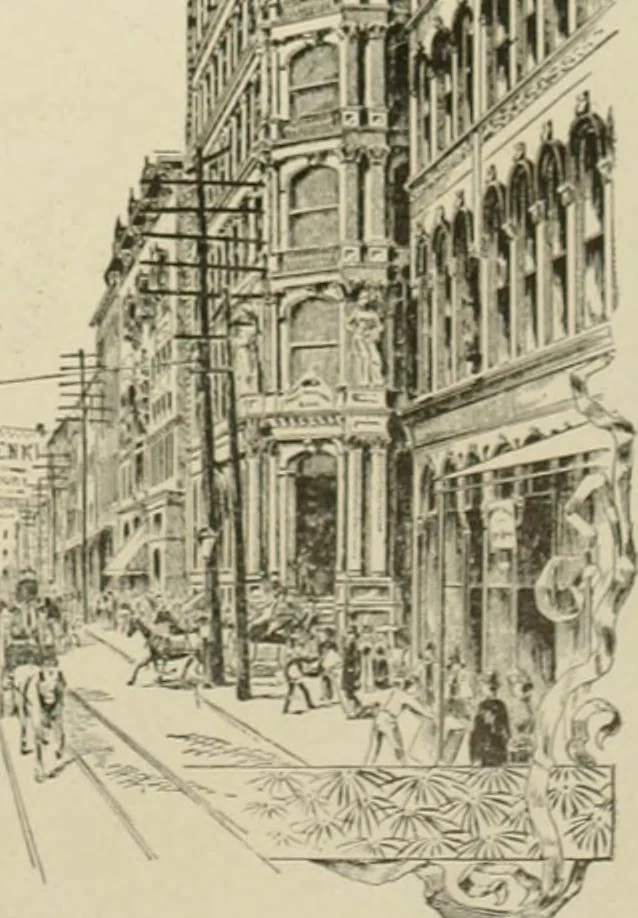 An illustration from "Flems" views of old Pittsburgh : a portfolio of the past precious with memories, 1905, leaf 44