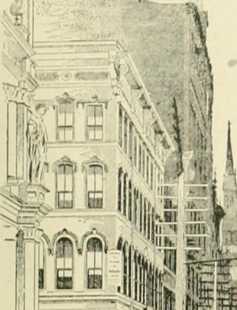 An illustration from "Flems" views of old Pittsburgh : a portfolio of the past precious with memories, 1905, leaf 46