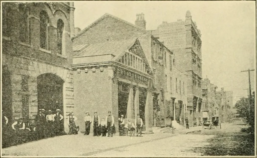 An illustration from "Flems" views of old Pittsburgh : a portfolio of the past precious with memories, 1905, leaf 47