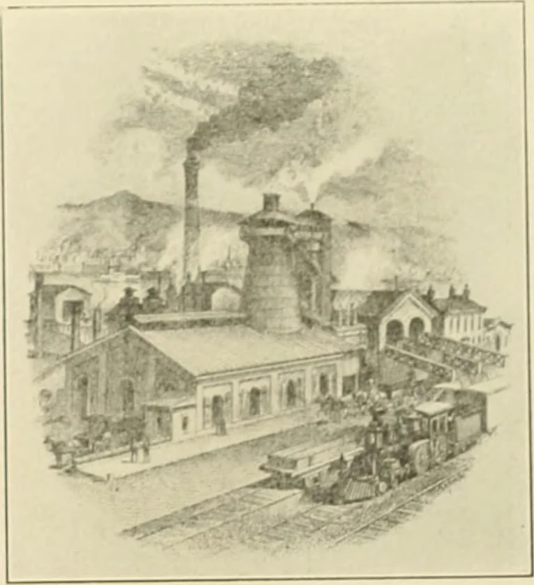 An illustration from "Flems" views of old Pittsburgh : a portfolio of the past precious with memories, 1905, leaf 48