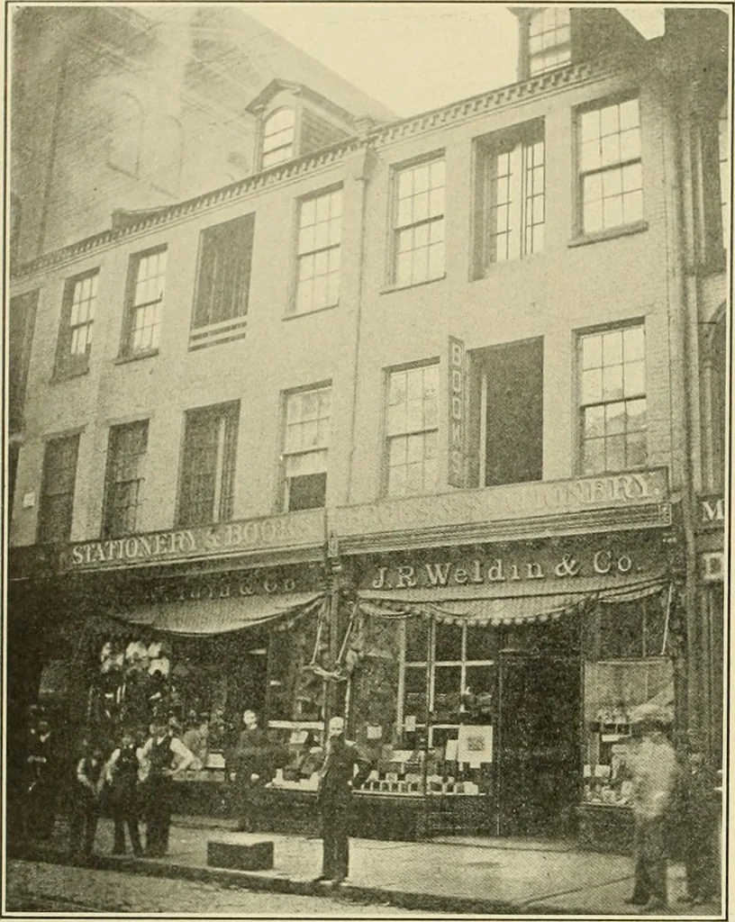 An illustration from "Flems" views of old Pittsburgh : a portfolio of the past precious with memories, 1905, leaf 49