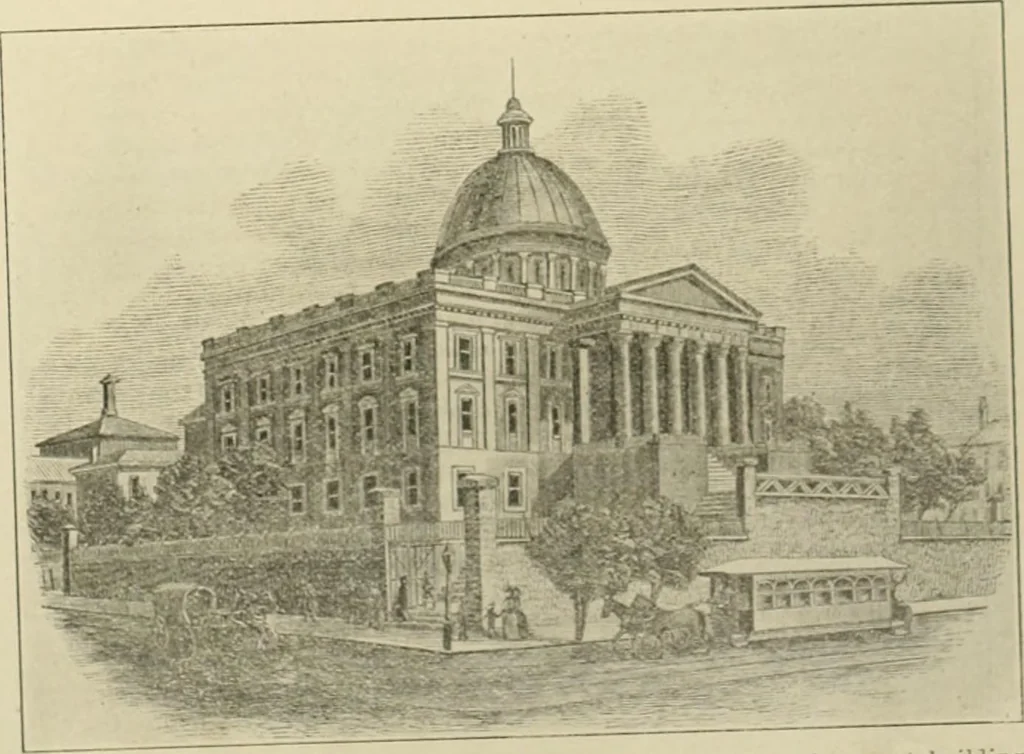 An illustration from "Flems" views of old Pittsburgh : a portfolio of the past precious with memories, 1905, leaf 50