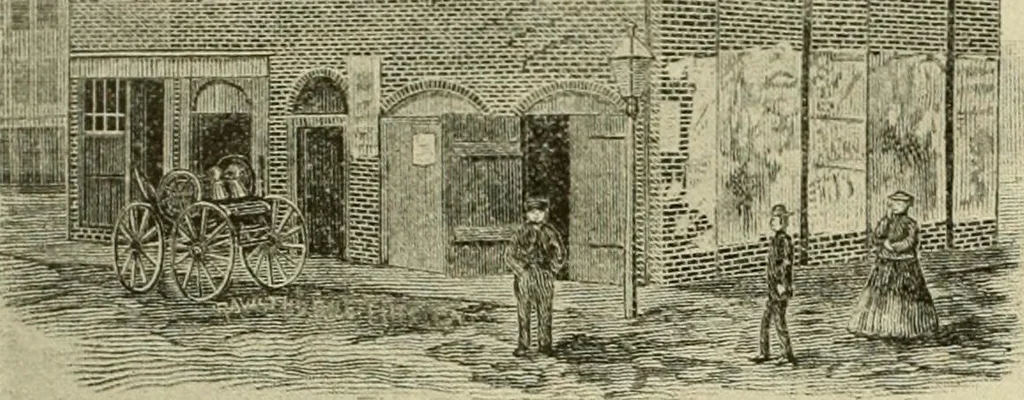 An illustration from "Flems" views of old Pittsburgh : a portfolio of the past precious with memories, 1905, leaf 51