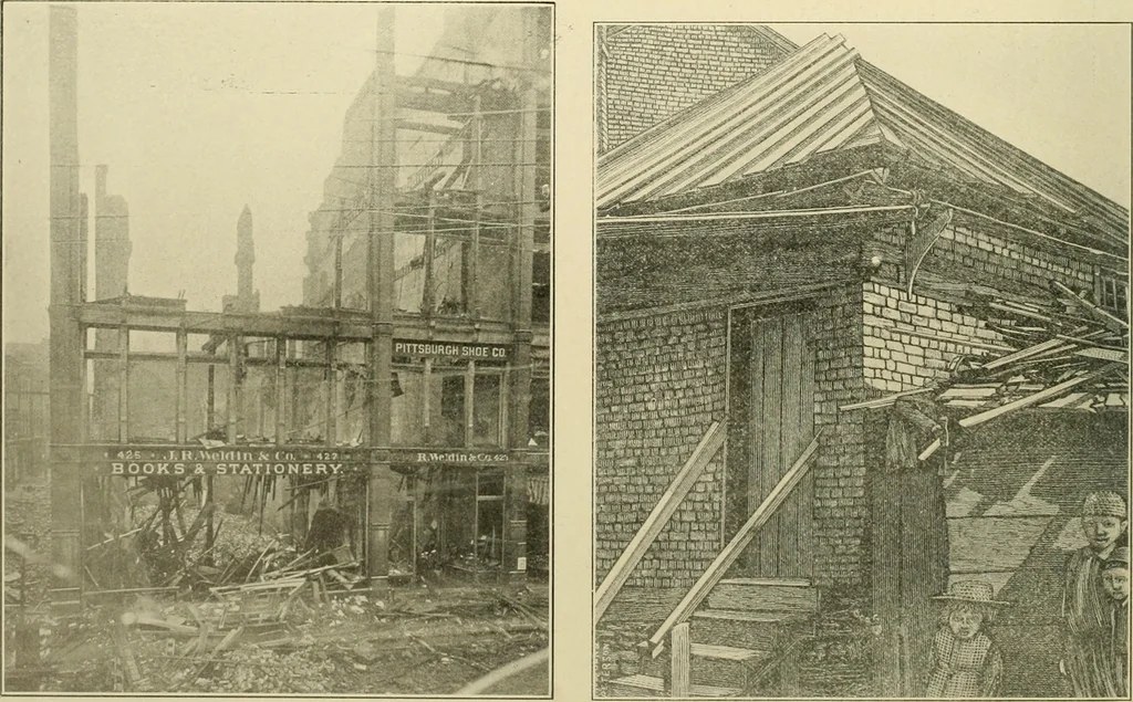 An illustration from "Flems" views of old Pittsburgh : a portfolio of the past precious with memories, 1905, leaf 51