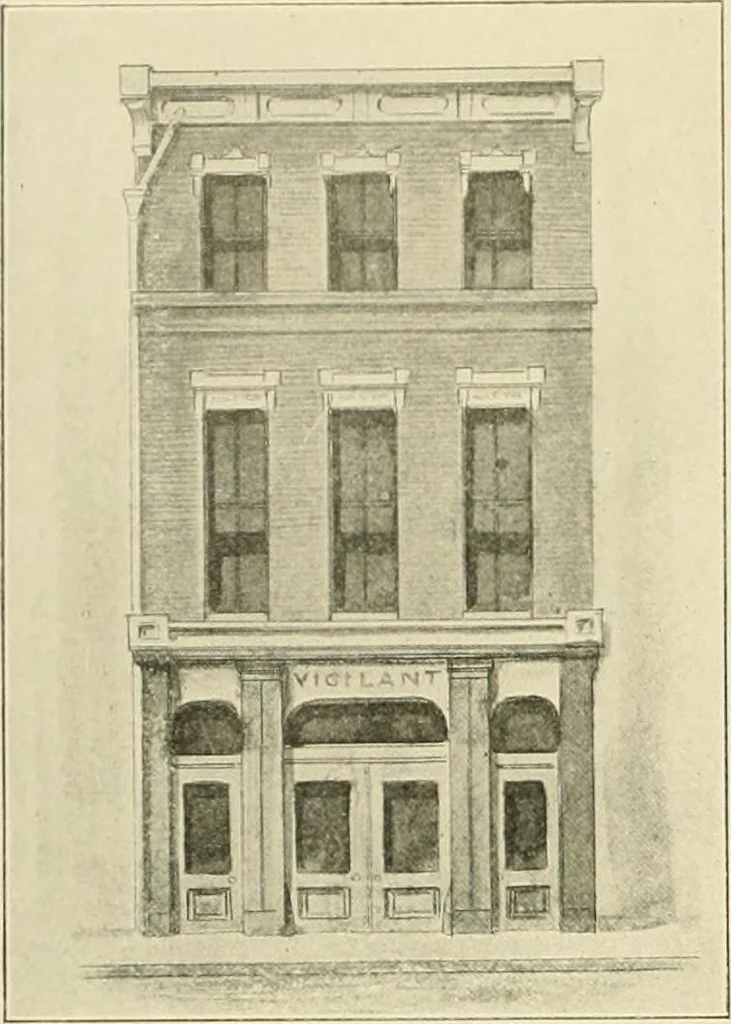 An illustration from "Flems" views of old Pittsburgh : a portfolio of the past precious with memories, 1905, leaf 53