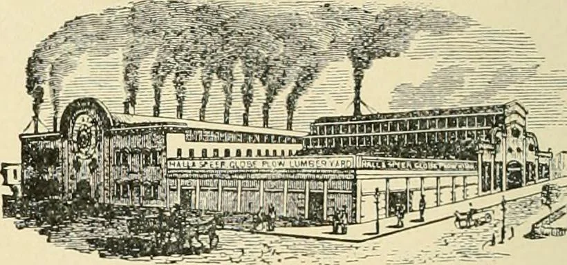 An illustration from "Flems" views of old Pittsburgh : a portfolio of the past precious with memories, 1905, leaf 53