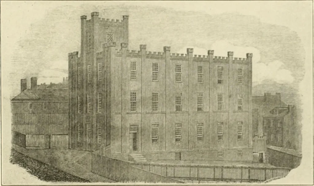 An illustration from "Flems" views of old Pittsburgh : a portfolio of the past precious with memories, 1905, leaf 66