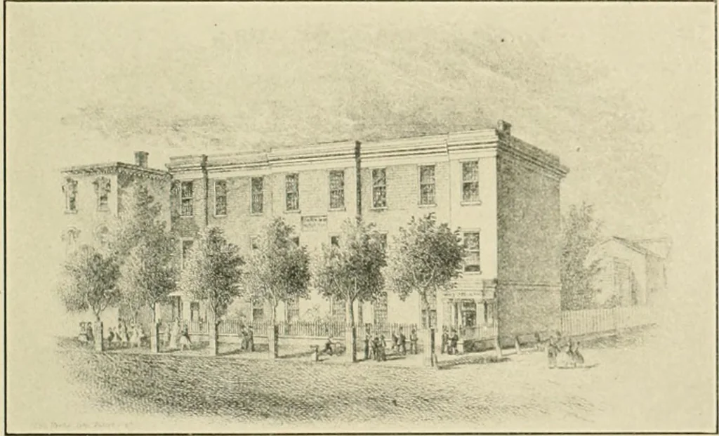 An illustration from "Flems" views of old Pittsburgh : a portfolio of the past precious with memories, 1905, leaf 68