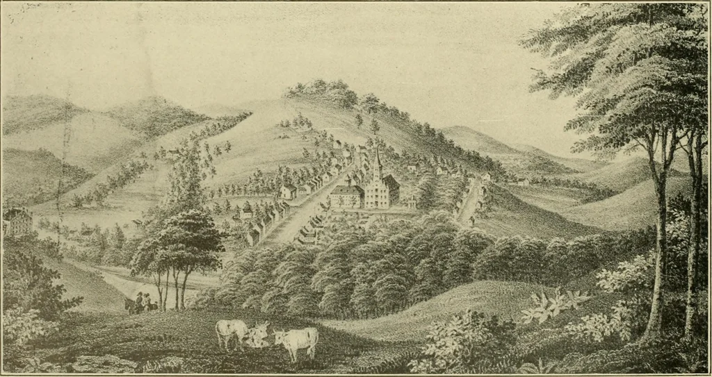 An illustration from "Flems" views of old Pittsburgh : a portfolio of the past precious with memories, 1905, leaf 69
