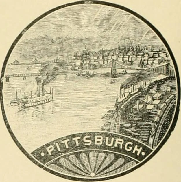 An illustration from "Flems" views of old Pittsburgh : a portfolio of the past precious with memories, 1905, leaf 7