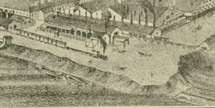 An illustration from "Flems" views of old Pittsburgh : a portfolio of the past precious with memories, 1905, leaf 72