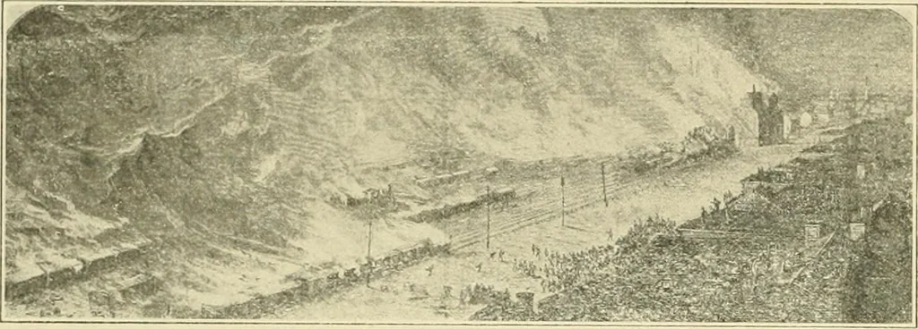 An illustration from "Flems" views of old Pittsburgh : a portfolio of the past precious with memories, 1905, leaf 75