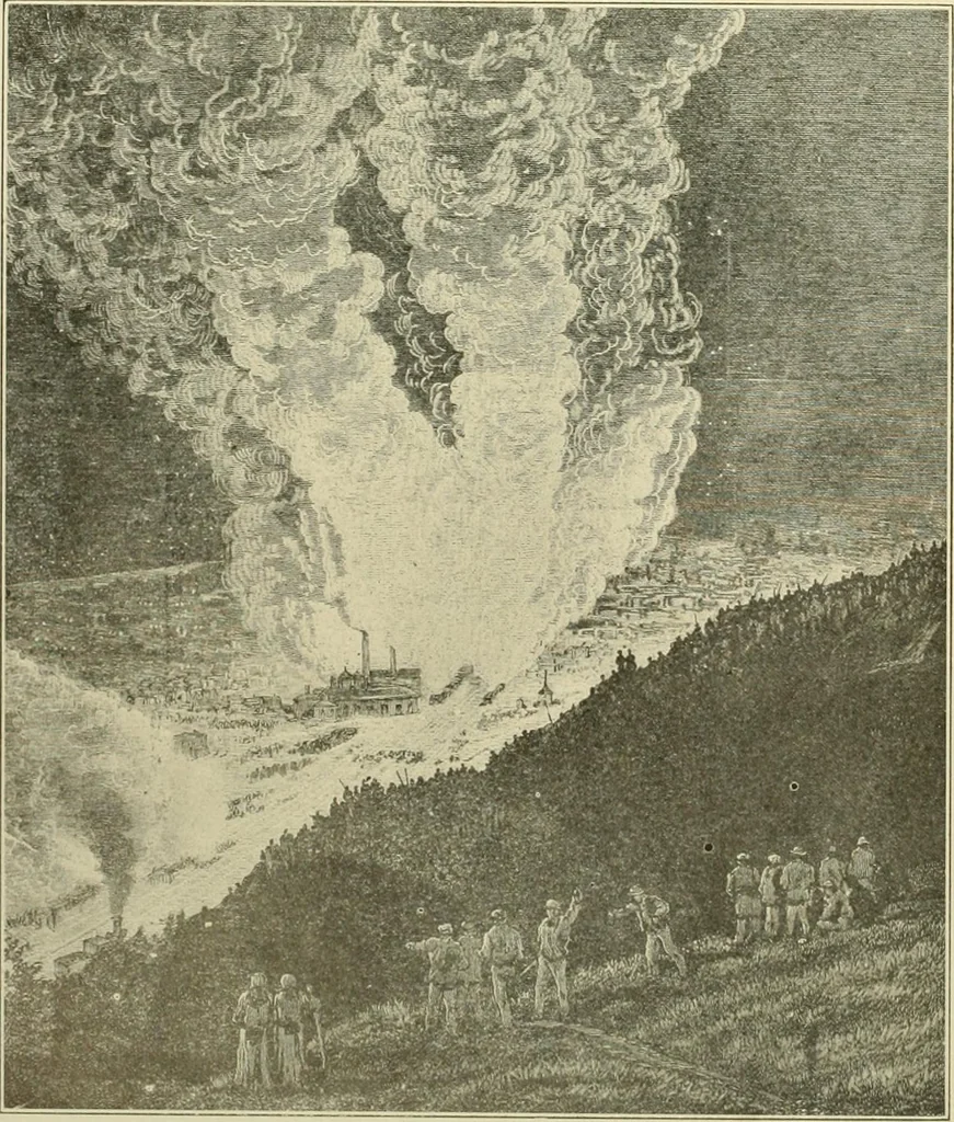 An illustration from "Flems" views of old Pittsburgh : a portfolio of the past precious with memories, 1905, leaf 75