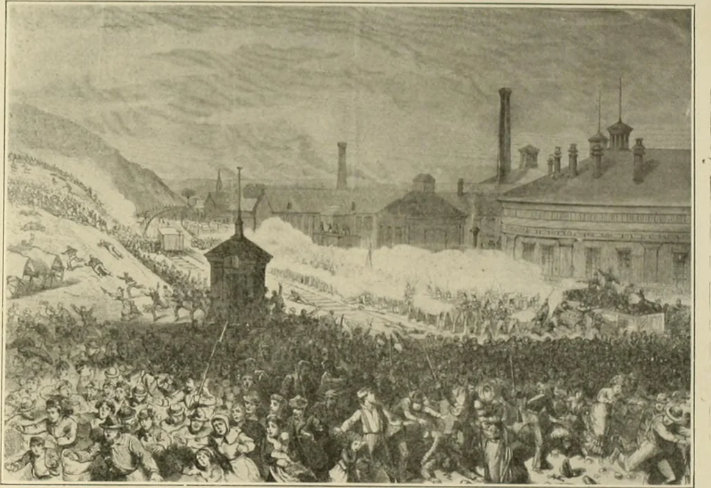 An illustration from "Flems" views of old Pittsburgh : a portfolio of the past precious with memories, 1905, leaf 78