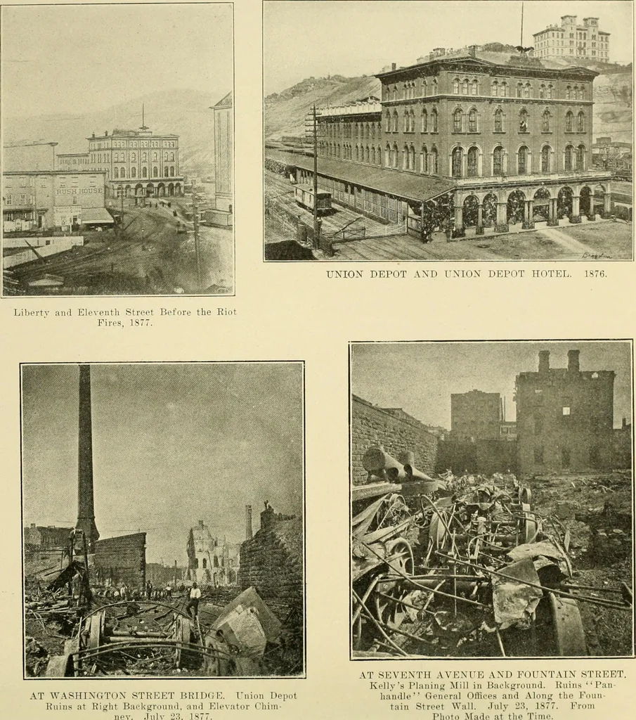 An illustration from "Flems" views of old Pittsburgh : a portfolio of the past precious with memories, 1905, leaf 79