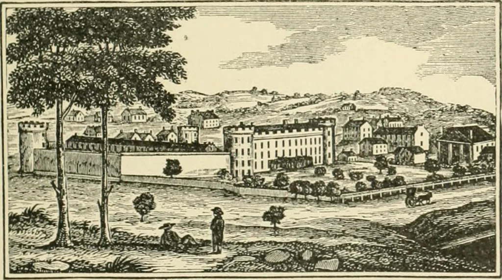 An illustration from "Flems" views of old Pittsburgh : a portfolio of the past precious with memories, 1905, leaf 82