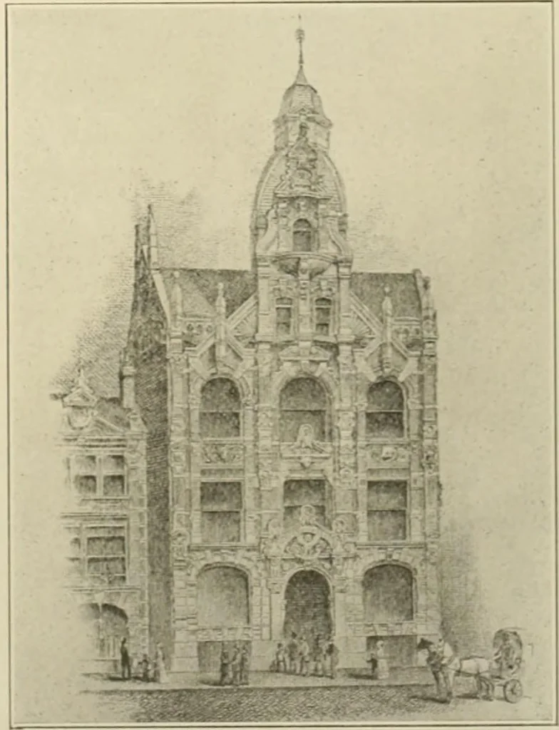 An illustration from "Flems" views of old Pittsburgh : a portfolio of the past precious with memories, 1905, leaf 82