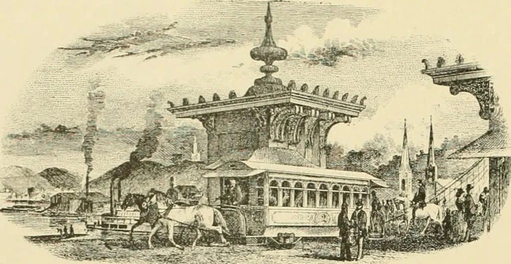 An illustration from "Flems" views of old Pittsburgh : a portfolio of the past precious with memories, 1905, leaf 83