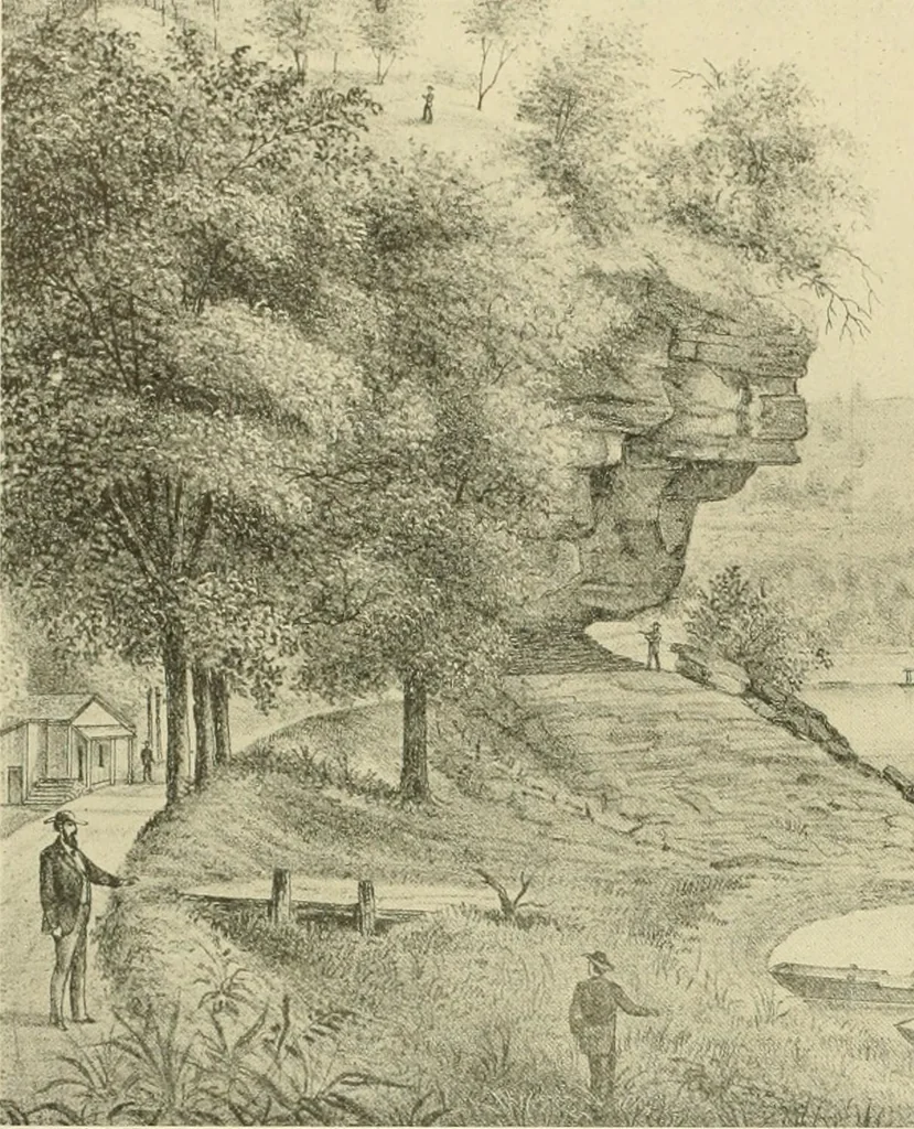 An illustration from "Flems" views of old Pittsburgh : a portfolio of the past precious with memories, 1905, leaf 85