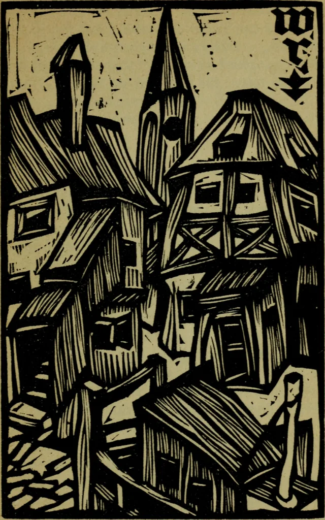 An illustration from Fliegender Sommer : aus den Papieren des Goswin Krell, 1922, leaf 45