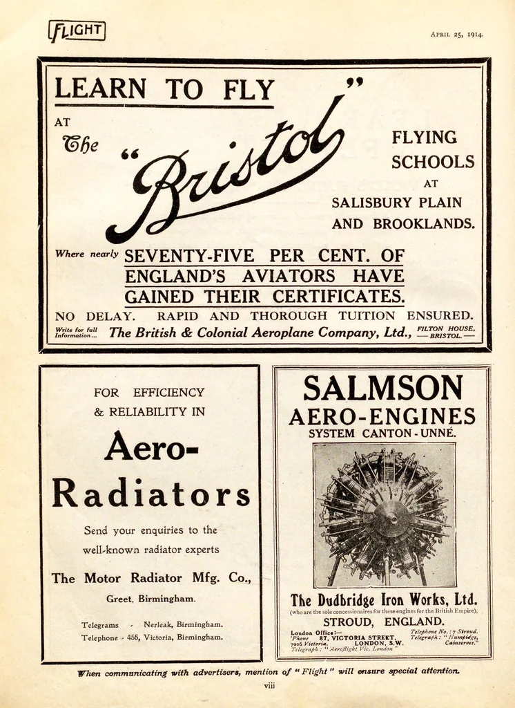 An illustration from Flight : a journal devoted to the interests, practice, and progress of aerial locomotion and transport, 1909, leaf 350