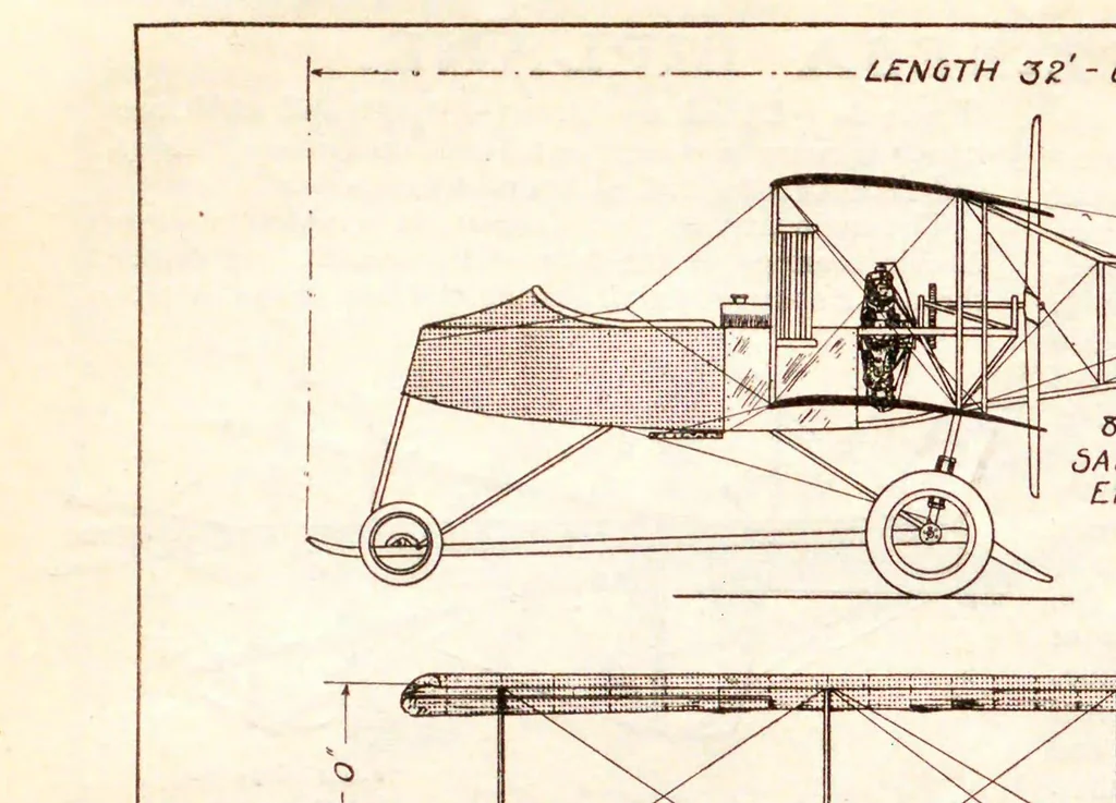 An illustration from Flight : a journal devoted to the interests, practice, and progress of aerial locomotion and transport, 1909, leaf 408