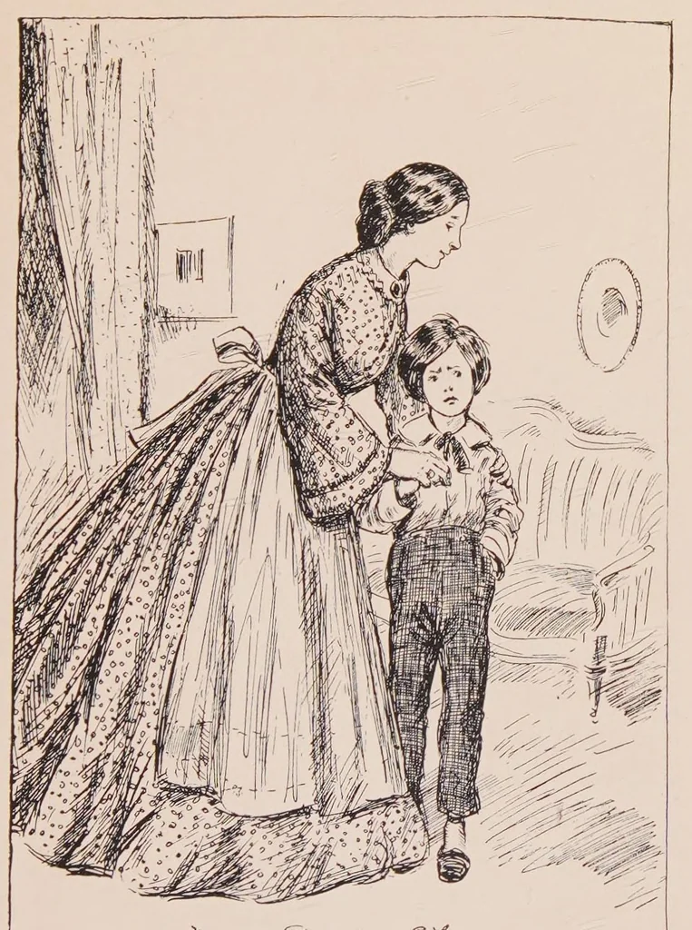 An illustration from The flight of Pony Baker : a boy's town story, 1902, leaf 167