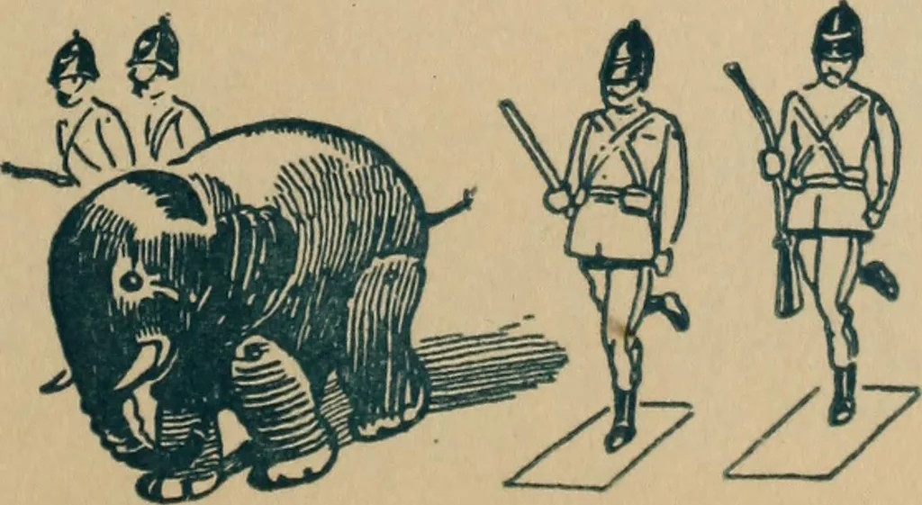 An illustration from Floor games, 1912, leaf 100