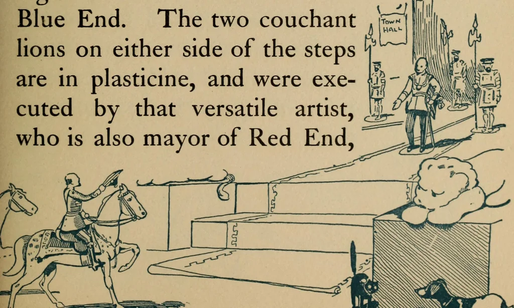 An illustration from Floor games, 1912, leaf 88