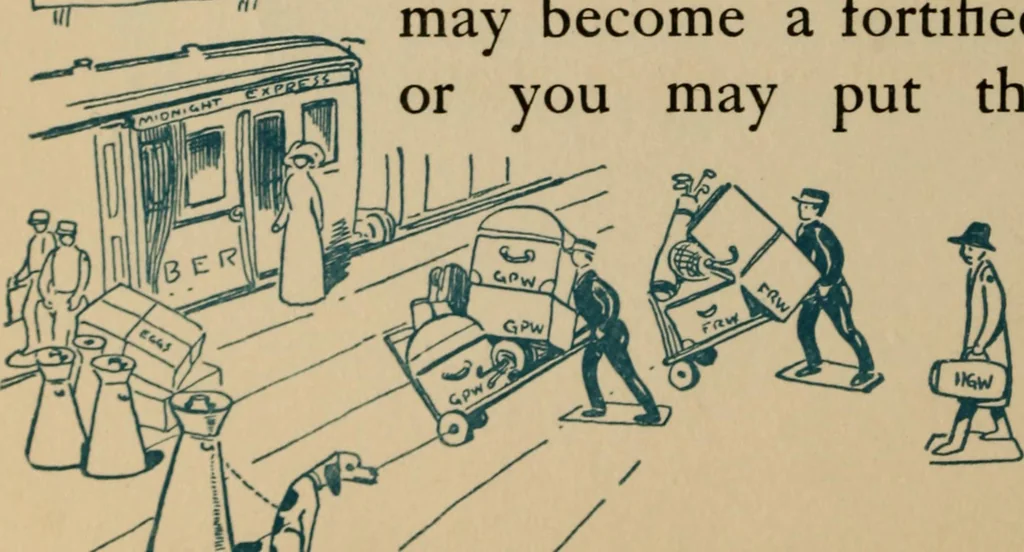 An illustration from Floor games, 1912, leaf 95