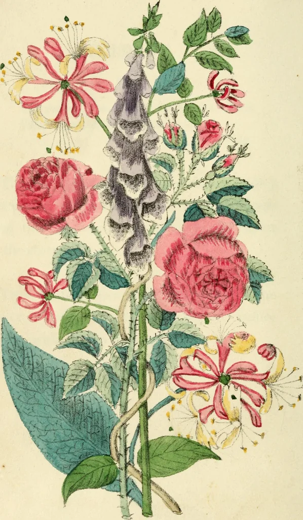 An illustration from Floral emblems, 1825, leaf 121