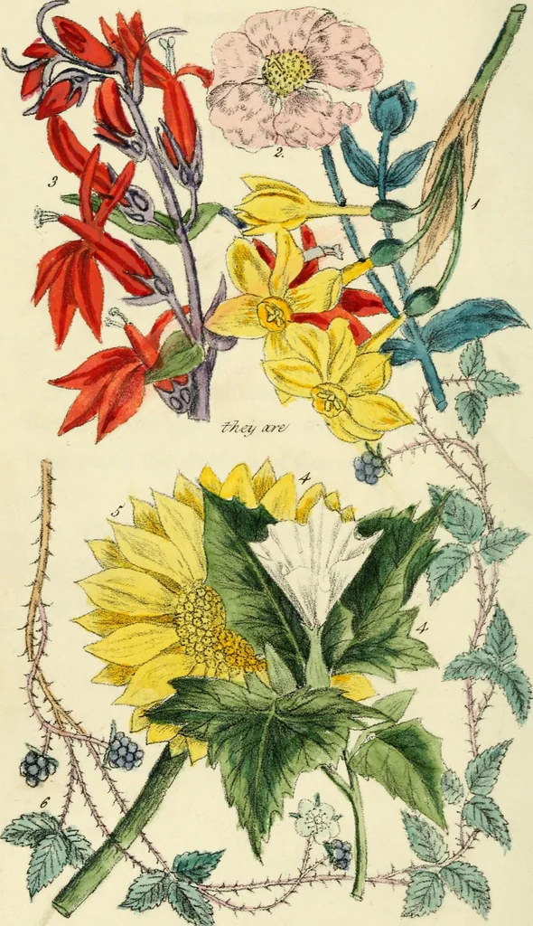 An illustration from Floral emblems, 1825, leaf 165