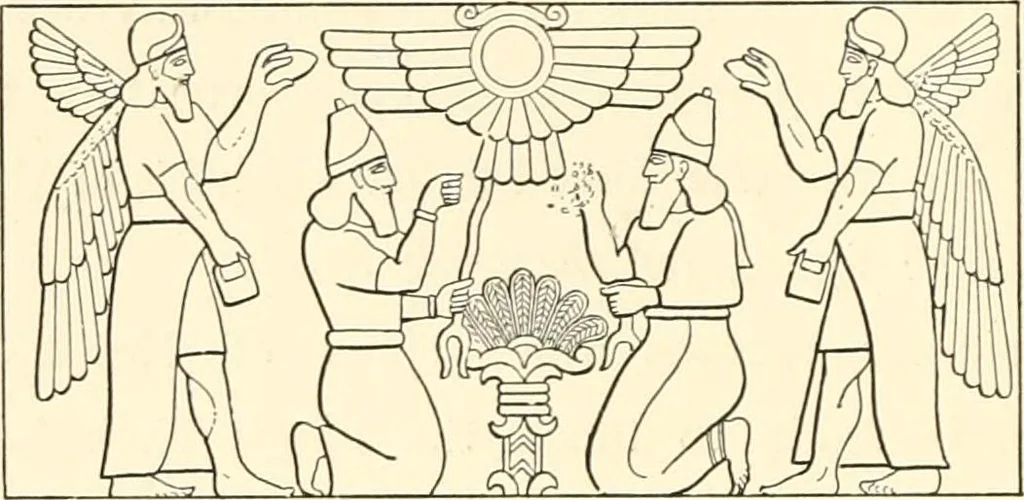 An illustration from The flora of the Assyrian monuments and its outcomes, 1894, leaf 114
