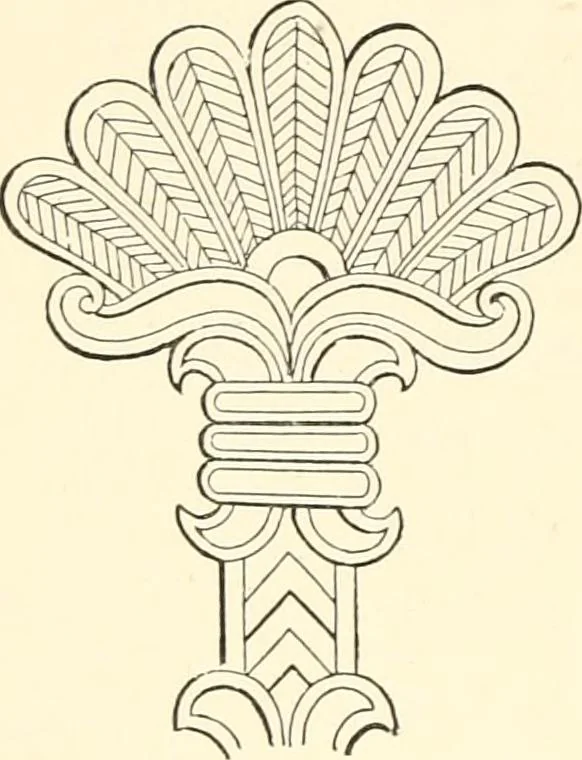An illustration from The flora of the Assyrian monuments and its outcomes, 1894, leaf 148
