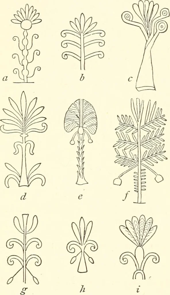 An illustration from The flora of the Assyrian monuments and its outcomes, 1894, leaf 153