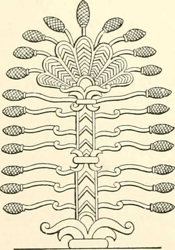 An illustration from The flora of the Assyrian monuments and its outcomes, 1894, leaf 84