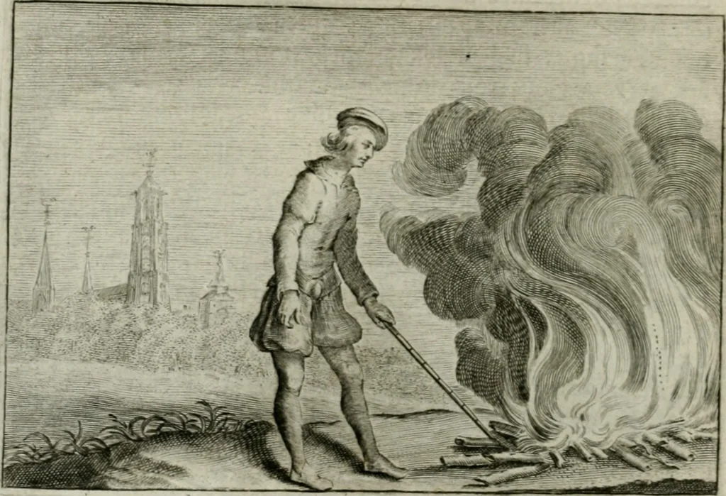 An illustration from Emblemata Florentii Schoonhovii I.C. Goudani, partim moralia partim etiam civilia : cum latiori eorundem ejusdem auctoris intepretatione : accedunt et alia quaedam poëmatia in alijs poëmatum suorum libris non contenta, 1648, leaf 139