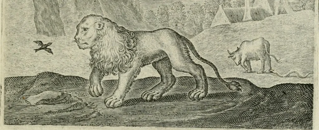 An illustration from Emblemata Florentii Schoonhovii I.C. Goudani, partim moralia partim etiam civilia : cum latiori eorundem ejusdem auctoris intepretatione : accedunt et alia quaedam poëmatia in alijs poëmatum suorum libris non contenta, 1648, leaf 62