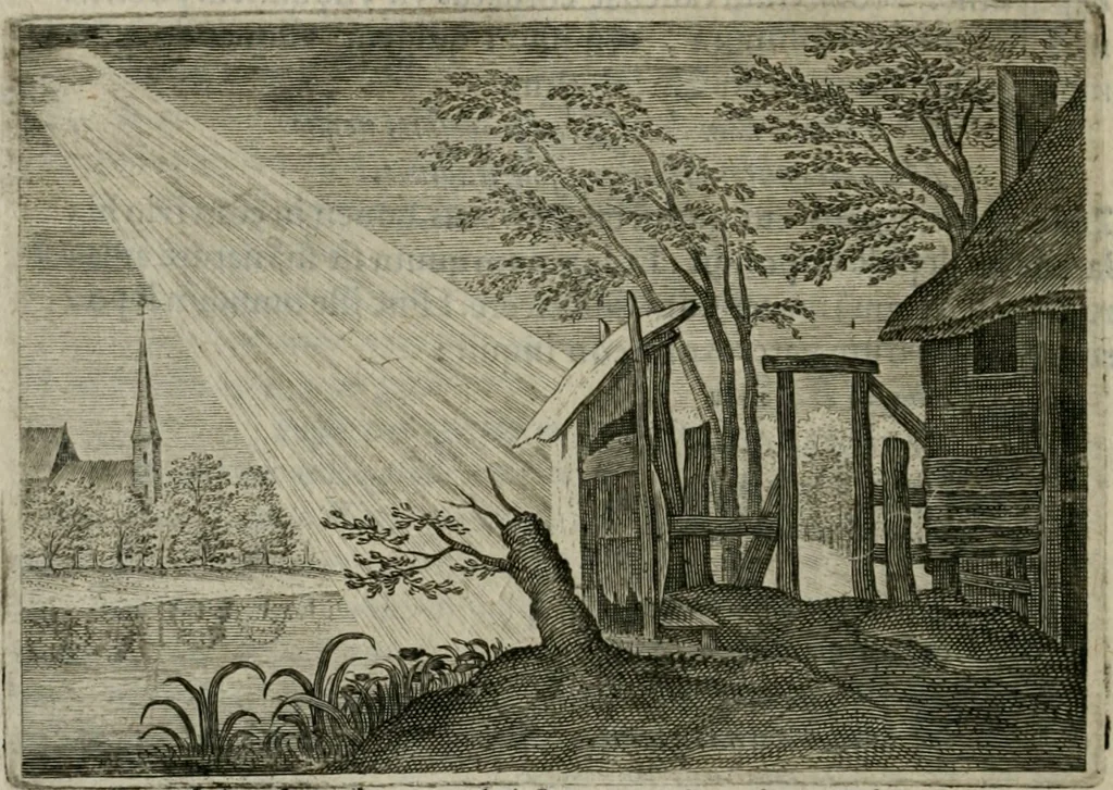 An illustration from Emblemata Florentii Schoonhovii I.C. Goudani, partim moralia partim etiam civilia : cum latiori eorundem ejusdem auctoris intepretatione : accedunt et alia quaedam poëmatia in alijs poëmatum suorum libris non contenta, 1648, leaf 75