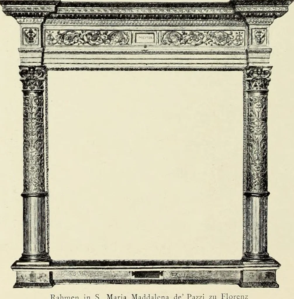 An illustration from Florentinische und venezianische Bilderrahmen aus der Zeit der Gotik und Renaissance, 1902, leaf 60