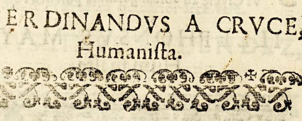 An illustration from Floresta Latina, culta en honra, y alabança de dos bellissimas plantas, y santissimas virgenes, Lucia, y Petronila. Por vnos aficionados suyos. Dedicada à D Carlos Colon Pacheco de Cordoua, y Bocanegra, Marques de Villamayor, y adelantado de la Nueua Galizia, señor de Fos, y el mayorazgo, 1623, leaf 76