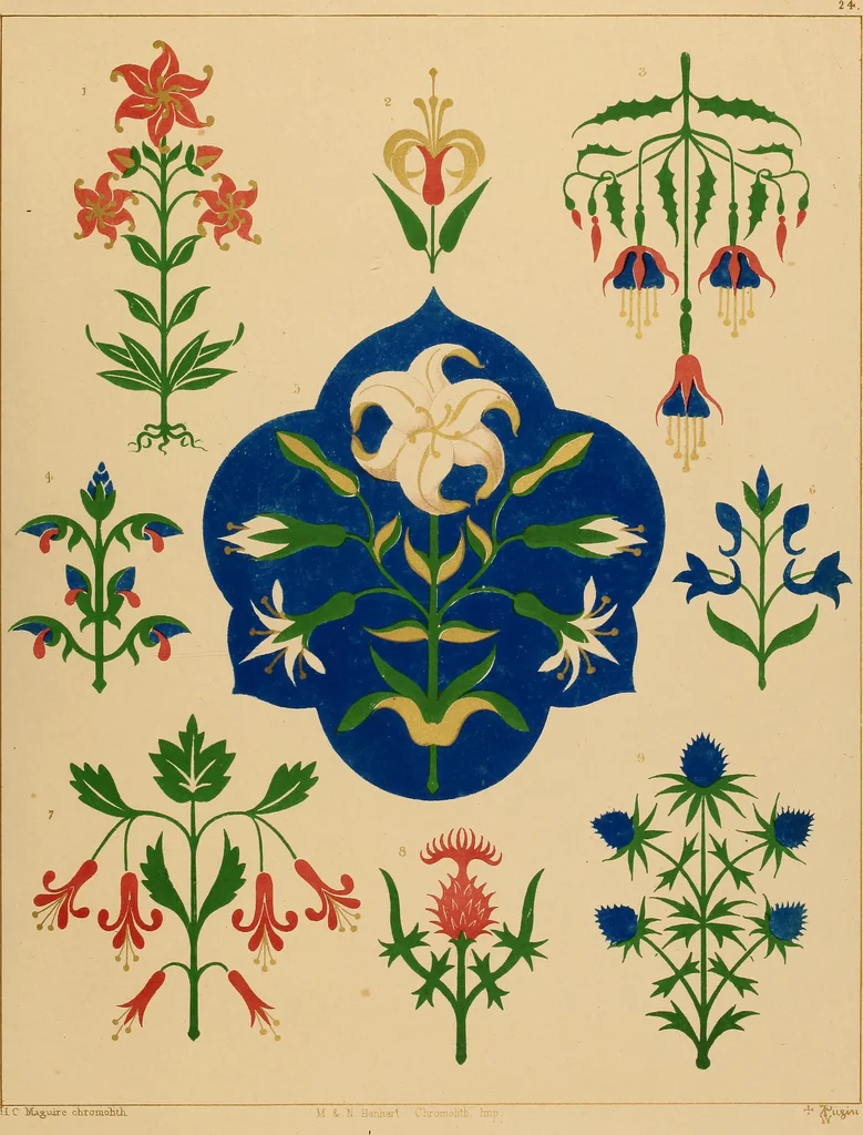 An illustration from Floriated ornament: a series of thirty-one designs, 1849, leaf 103