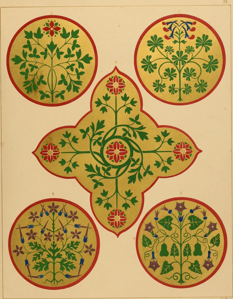 An illustration from Floriated ornament: a series of thirty-one designs, 1849, leaf 107