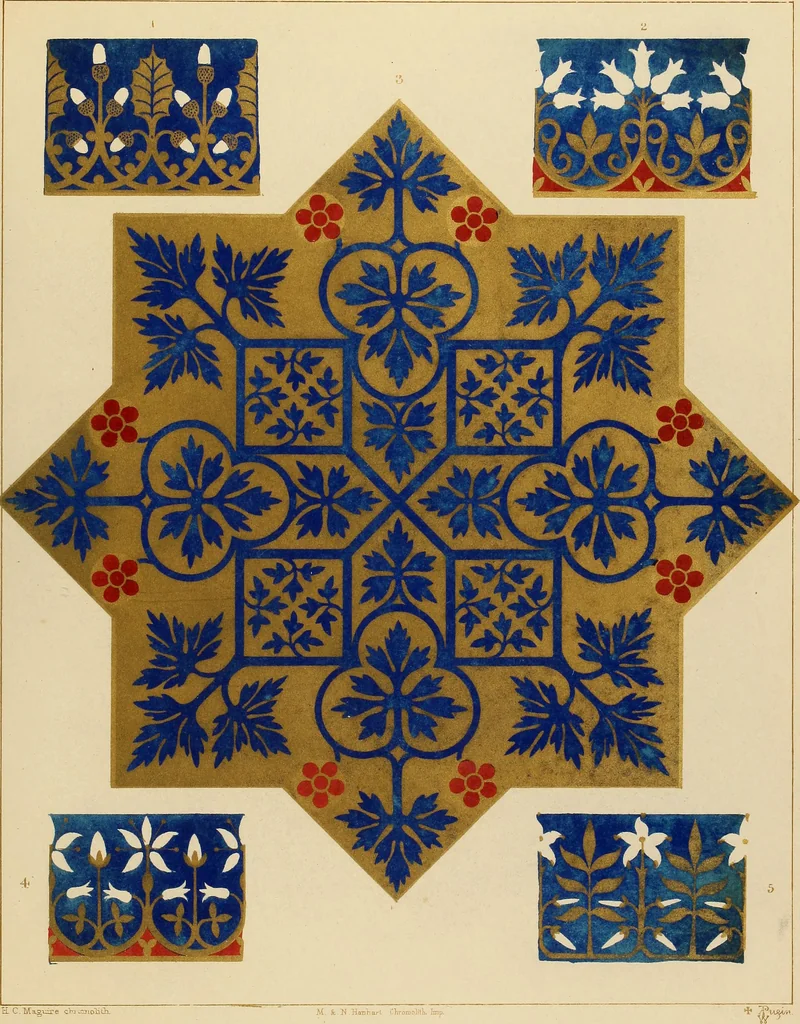 An illustration from Floriated ornament: a series of thirty-one designs, 1849, leaf 115