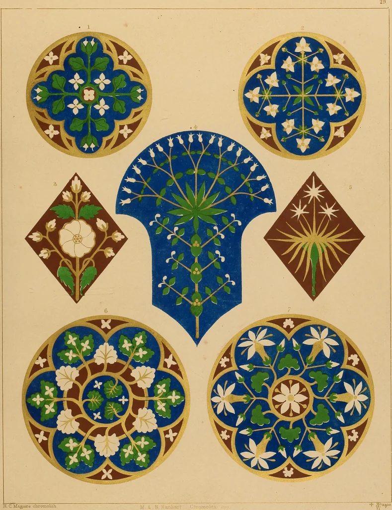An illustration from Floriated ornament: a series of thirty-one designs, 1849, leaf 123