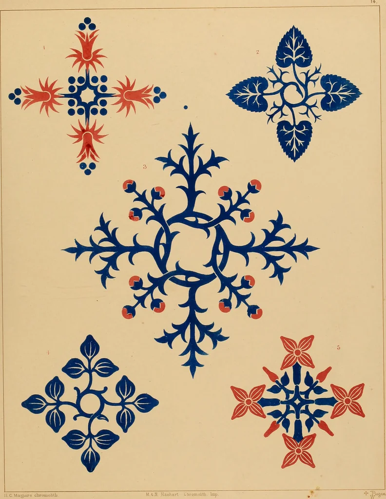 An illustration from Floriated ornament: a series of thirty-one designs, 1849, leaf 63